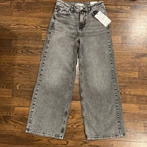 Zara Straight Fit Cropped Comfort Jeans size 36 Grey NWT $49.90